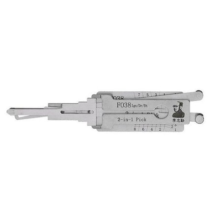 Original Lishi ORIGINAL LISHI: Ford FO38 IGN/DR, H75 BT 2-in-1 Pick/Decoder AG OLS-FO38-2-in-1-AG